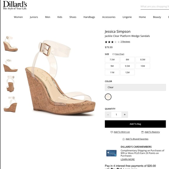 Jessica Simpson High Heels Wedge - Picture 6 of 7